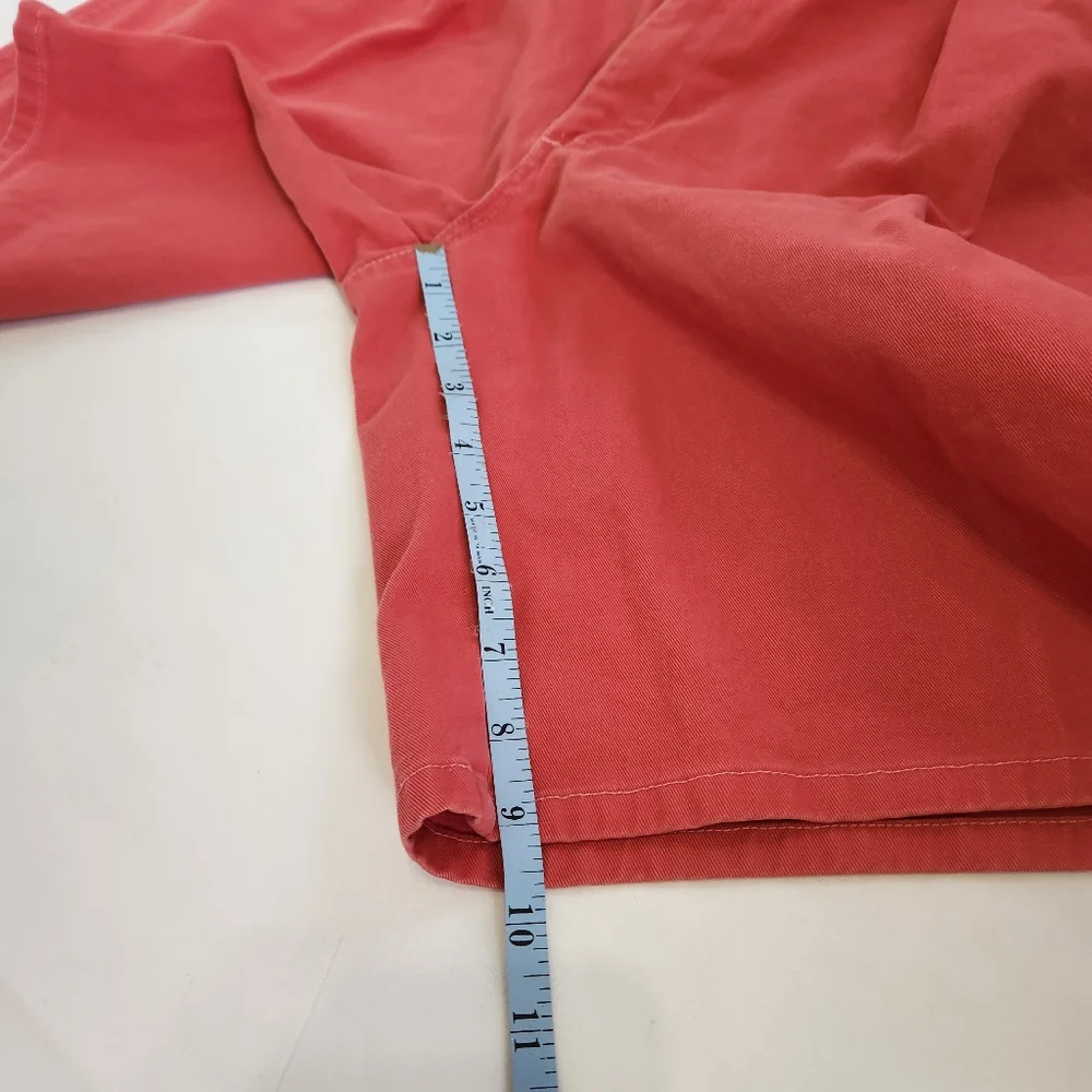 Polo Ralph Lauren Vintage Tyler Shorts Regular Fit Cotton Pleated Red Pink  36
